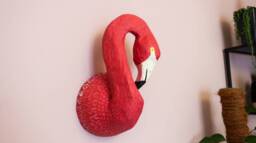 Paper M??ch?? Flamingo Head, Piper