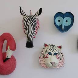 Paper M??ch?? Flamingo Head, Piper - thumbnail 4
