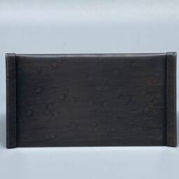 Round Hammered Solid Copper Horizontal Business Card Holder Bronze Patina - thumbnail 4