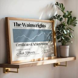 Personalised Wainwrights Certificate Lakeland Fells, Lake District Hiking Gift - thumbnail 2