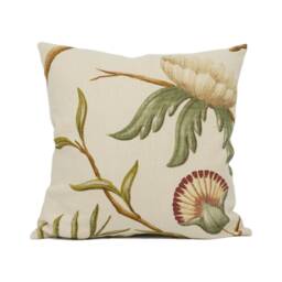 Lewis & Wood - Adam's Eden Taupe Trailing Floral Vine Birds Cushion Cover Handmade Throw Pillow Designer Home D??cor - thumbnail 3