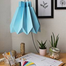 Origami Lampshade Diy Kit Blue Paper Lampshade, Kids Room Decor - thumbnail 2