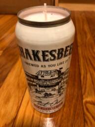 Handmade Shakesbeer Beer Can Candle, Calm The House Scent - thumbnail 1