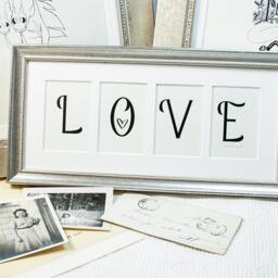 Narrow Silver Deluxe Frame With Fine Inner Bead Detail For 4 Portrait Photos - 2x3 Inch Wallet Size, Home Or Office Desktop - thumbnail 2