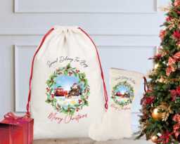Personalised Cars Christmas Sack/stocking, Santa Sack, Eve, Eve Box, Lightning Mcqueen, Mater, Gift - thumbnail 1