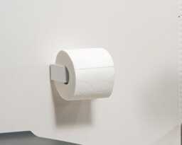 Modern White Toilet Paper Holder, Minimalist Bathroom Accessories Set, Hoolio