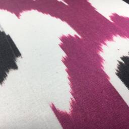 Silk Ikat Pillow Cover - 24x24, Handwoven Decorative Cushion - thumbnail 4