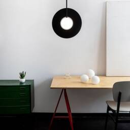 Modern Pendant Light Perfect For Living Room Decor - Saturn Inspired Hanging Lamp Industrial Ceiling Available in Gold Or Black - thumbnail 2