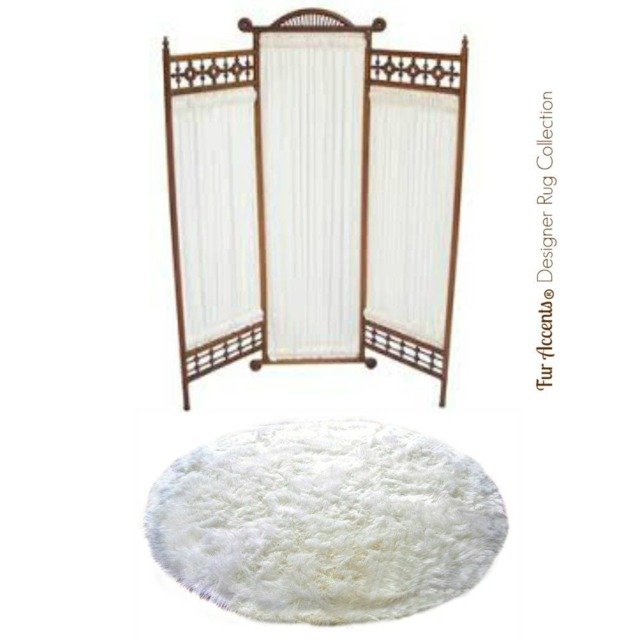 Faux Fur Round Area Rug - Shaggy Sheepskin Throw, Usa Made - image 1