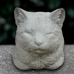 Outdoor White Cat Statue Concrete Kitty Sculpture Stone Kitten Decoration Memorial Ornament Cat Lover Gift Yard Art Handmade - thumbnail 1