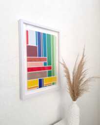 Cascade 2, Fiber Art, Wall Wall Hanging, Handmade Modern Decor, Woven Hanging, Home Textile Hanging - thumbnail 1