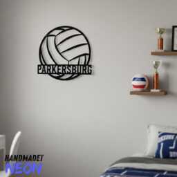 Custom Volleyball Metal Wall Art With Led Light, Personalized Player Name Sign Room Decor, Lights, Best Gifts - thumbnail 2