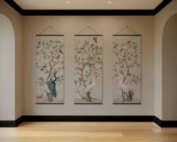 Chinoiserie Bird Tapestry - Wall Hanging Unique Art