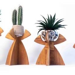 Mid Century Plant Stand Shelf Indoor Wooden Tall Gifts Outdoor - thumbnail 3