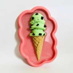 Mint Chocolate Chip Ice Cream Wall Hanging/ Dopamine Decor/ Maximalist Fake Food/ Food Pop Art/ Sculpture/ Funky Decor