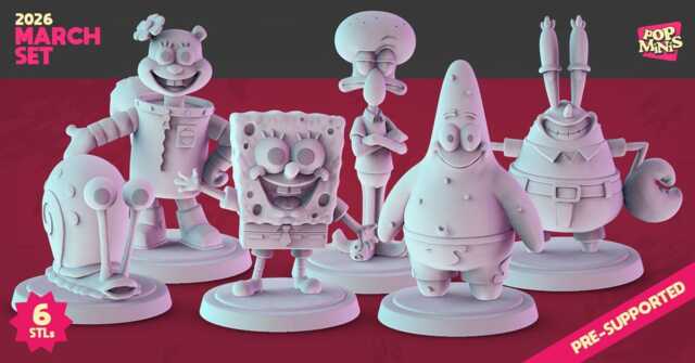 Spongbob Characters Miniatures - By Pop Minis