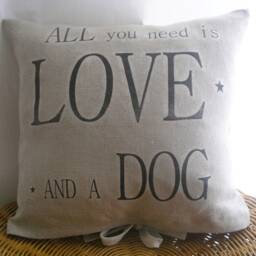 Vintage Linen All You Need..dog Pillow Cover Shabby - thumbnail 2