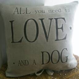 Vintage Linen All You Need..dog Pillow Cover Shabby - thumbnail 3