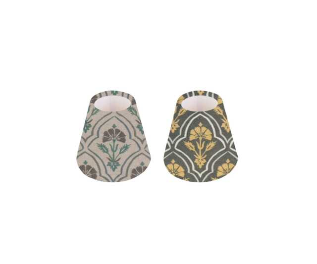 Art Deco Floral Candle Shade - Handmade Clip-On Lamp - image 1