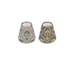 Art Deco Floral Candle Shade - Handmade Clip-On Lamp - thumbnail 1