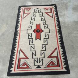 3x5 Ft Faded Grey Navajo Southwest Rug, Multi Size Hand Knotted New Area Vintage Tribal Rug, Wool Rug Navaho - thumbnail 2
