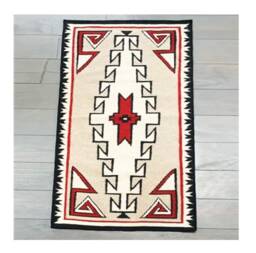 3x5 Ft Faded Grey Navajo Southwest Rug, Multi Size Hand Knotted New Area Vintage Tribal Rug, Wool Rug Navaho - thumbnail 1