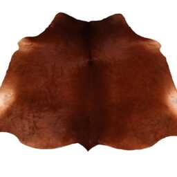 Genuine Bold Brown Or Reddish Cowhide Rug - Natural Hair On Hide Area Luxury Western Farmhouse Home Decor - 59 X 64 Inches - thumbnail 3