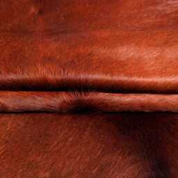 Genuine Bold Brown Or Reddish Cowhide Rug - Natural Hair On Hide Area Luxury Western Farmhouse Home Decor - 59 X 64 Inches - thumbnail 4