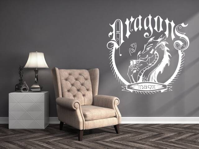 Dragon Wall Decals Sign Decal Bedroom Vinyl Stickers Home Decor Art Window Chu1391 - image 1
