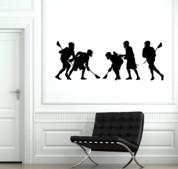 Lacrosse Players Vinyl Wall Decal Sport Silhouettes Art Room Decor Stickers Mural - #2616Di - thumbnail 1