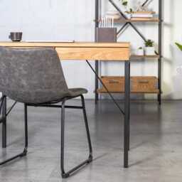 Office Desk Mennen Oak Wooden Table Unique Home Furniture Executive Computer Solid Wood Writing - thumbnail 3