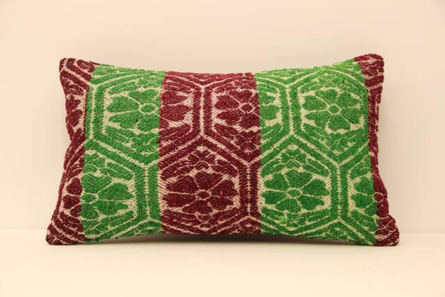 12x20 Turkish Kilim Lumbar Pillow Boho Pillow Bohemian Cushion Navajo Rugturkish Cover Armchair Case 4Oef-83 - image 1