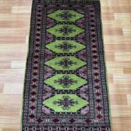 2x4 Pistachio Green Bokhara Rug - 0.60x1.20 Bedroom Luxury Area Turkish Fine Quality Afghan - thumbnail 2
