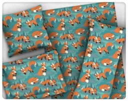 Forest Fox Fleece Throw Blanket