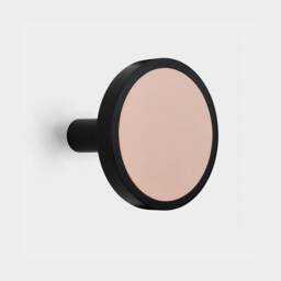 Solid Brass Curtain Tie Backs, Black With Leather Insert, Pair - thumbnail 2