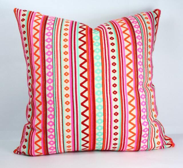 striped Pillow, 20x20 Pink Pillowcases, Throw Pillow Covers 18x18, Euro Sham Cover - image 1
