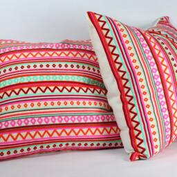 striped Pillow, 20x20 Pink Pillowcases, Throw Pillow Covers 18x18, Euro Sham Cover - thumbnail 4