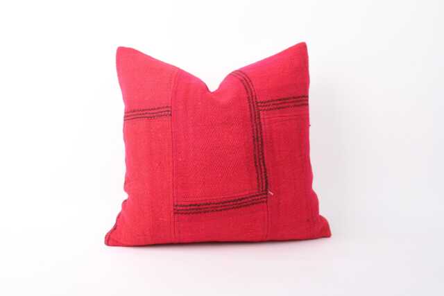 Vintage Turkish Kilim Pillow Cover Bohemian Wool Cushion - 18''x18'' - image 1