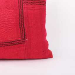 Vintage Turkish Kilim Pillow Cover Bohemian Wool Cushion - 18''x18'' - thumbnail 2