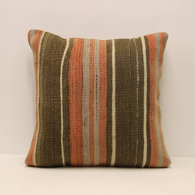 Vintage Kilim Pillow Covers Boho Big Pillow 20x20 Bohemian Cushion Vintage Pillows Sofa 4Ef-352 - image 1