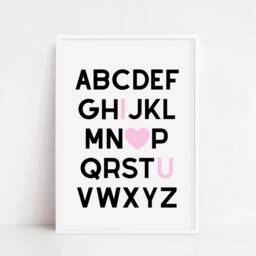 Alphabet Print - I Love You Quote Prints Gift - thumbnail 3