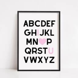 Alphabet Print - I Love You Quote Prints Gift - thumbnail 2