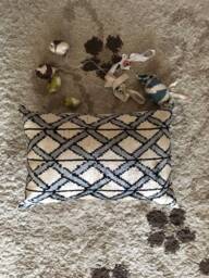 Handwoven Ikat Velvet Pillow Cover Silver Geo Silk Cushion - thumbnail 1