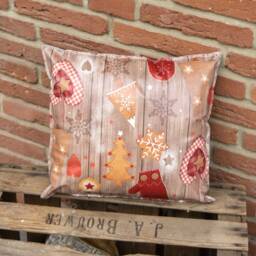 Oilcloth Cushion Gingerbread At Christmas - Outdoor Cushions For A Beautiful Garden & Balcony in Winter - thumbnail 3