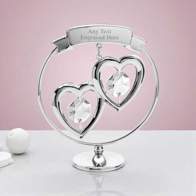 Engraved Crystocraft Ornaments Butterfly Rose Heart Angel Various Styles Available Ideal For Birthday Mothers Day Christmas Wedding Gift - image 1