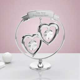 Engraved Crystocraft Ornaments Butterfly Rose Heart Angel Various Styles Available Ideal For Birthday Mothers Day Christmas Wedding Gift