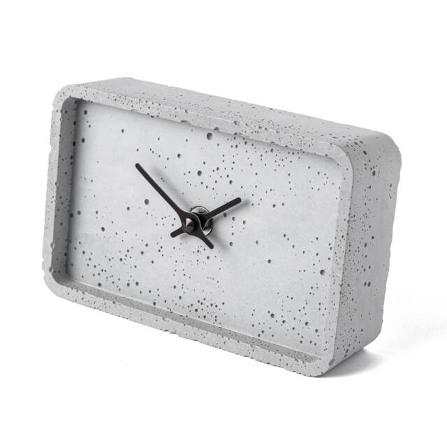 "Concrete Mantel Clock 4"" X 6, 3" - image 1