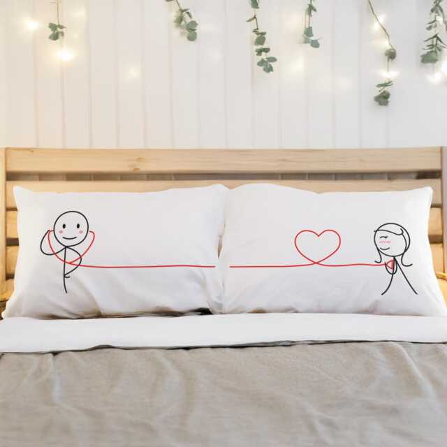 2 Year Anniversary Gift For Him Doctor Couple Pillowcases Boyfriend Husband Valentines Day Birthday Boldloft My Heart Beats You - image 1