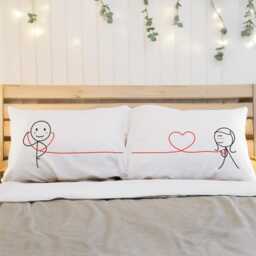 2 Year Anniversary Gift For Him Doctor Couple Pillowcases Boyfriend Husband Valentines Day Birthday Boldloft My Heart Beats You - thumbnail 1