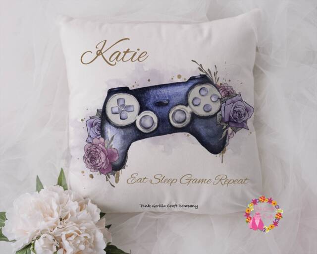 Gamer, Gamer Gift, Girl Personalised Cushion, Gaming For Girl, Birthday Gift Girl Gamer, Limited Edition - image 1